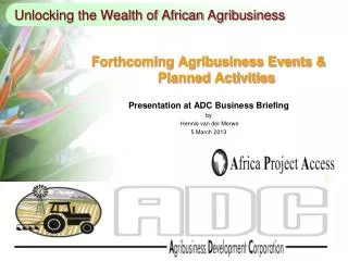 Unlocking the Wealth of African Agribusiness