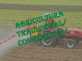 agricultura tradicional convencional