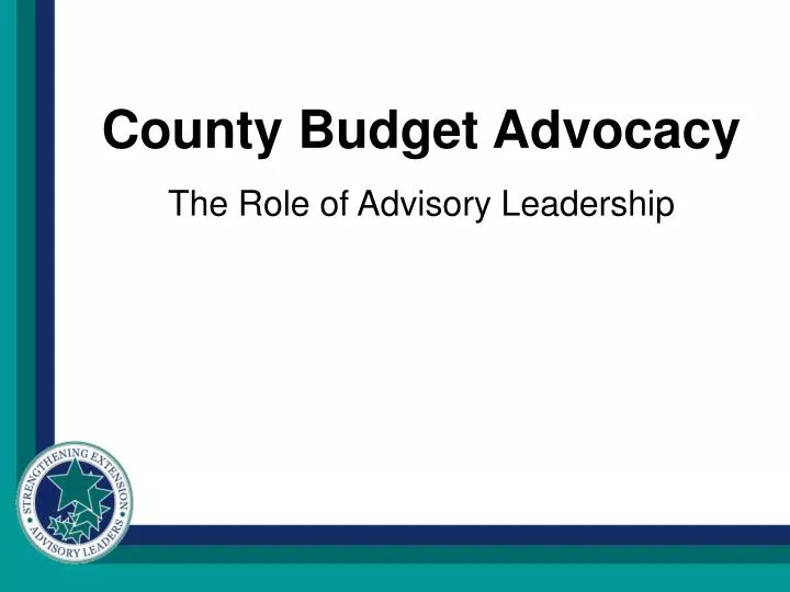 county budget advocacy