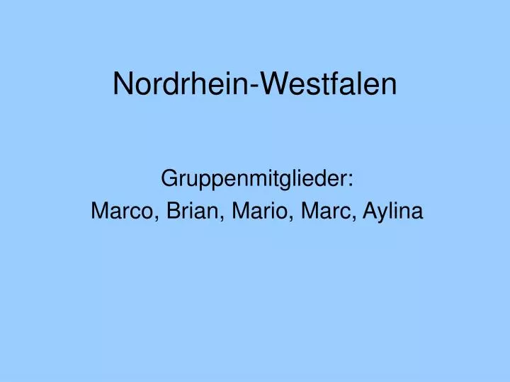 nordrhein westfalen