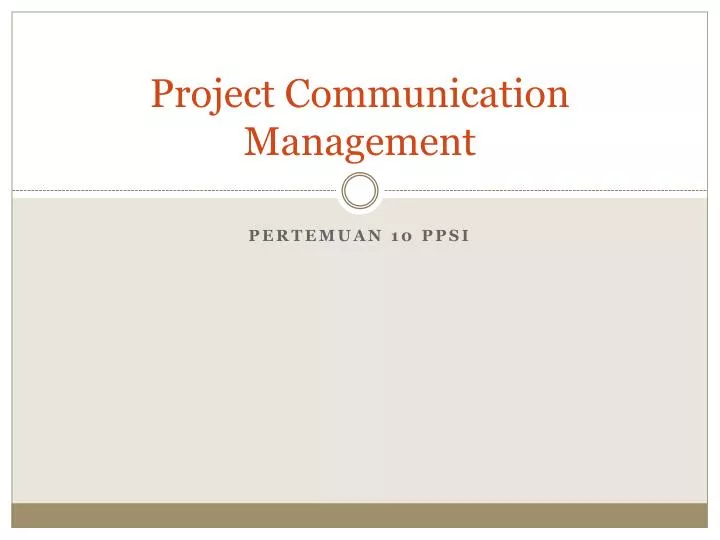 project communication management