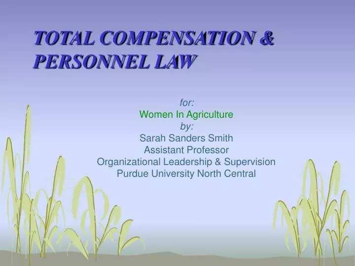 total compensation personnel law