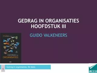 gedrag in organisaties hoofdstuk iii