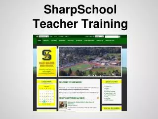SharpSchool Teacher Training