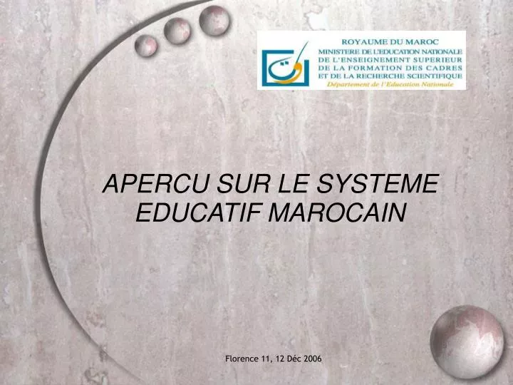 apercu sur le systeme educatif marocain