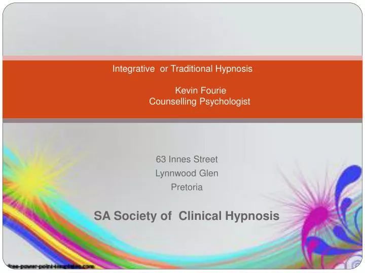 integrative or traditional hypnosis kevin fourie counselling psychologist