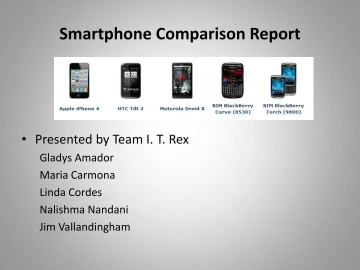 smartphone comparison report