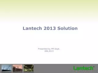 Lantech 2013 Solution