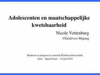 adolescenten en maatschappelijke kwetsbaarheid