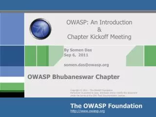 OWASP: An Introduction &amp; Chapter Kickoff Meeting