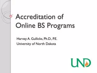 Accreditation of Online BS Programs