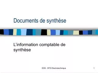 documents de synth se