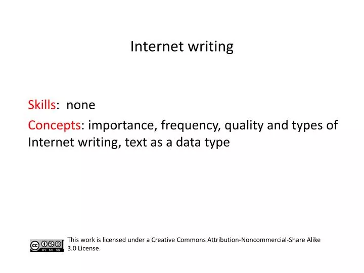 internet writing