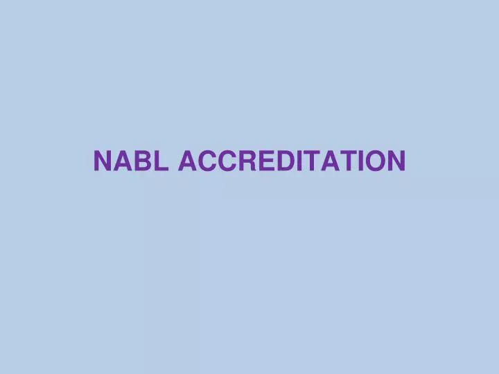 nabl accreditation