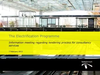 The Electrification Programme