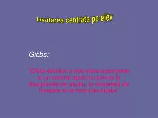 Invatarea centrata pe elev