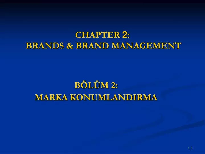 chapter 2 brands brand management
