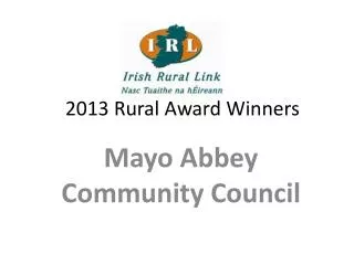 2013 Rural Award Winners