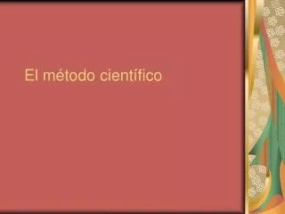 el m todo cient fico