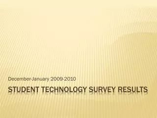 Student Technology Survey Results