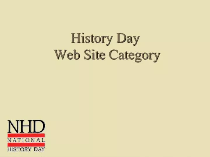 history day web site category
