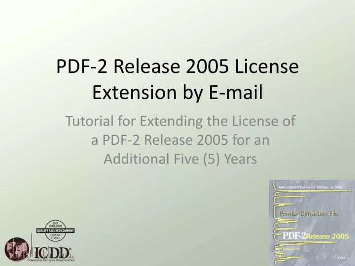 pdf 2 release 2005 license extension by e mail