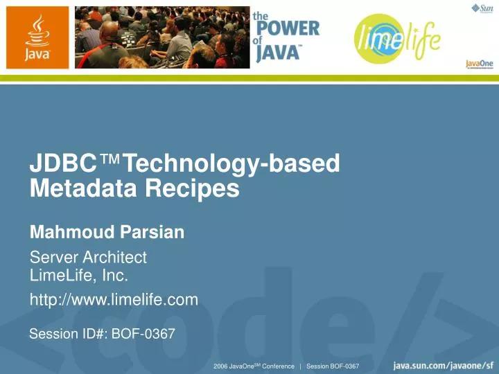 jdbc technology based metadata recipes