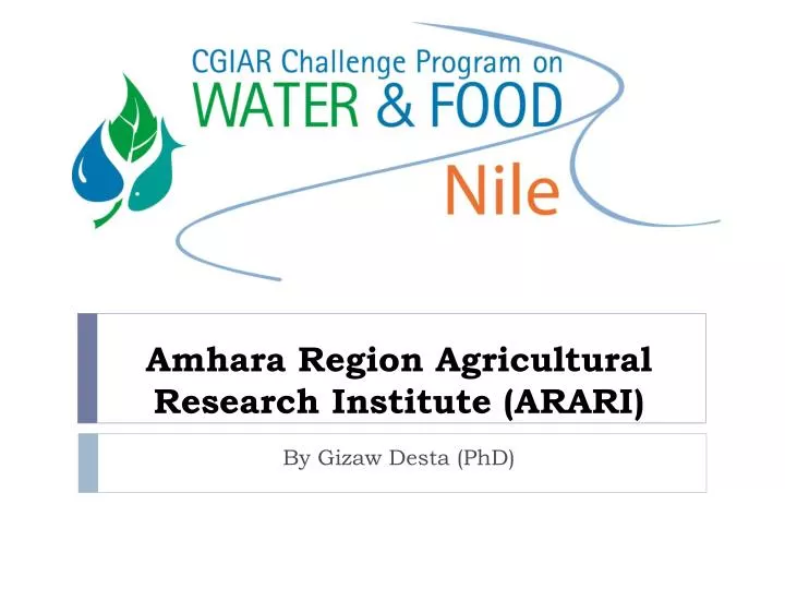 amhara region agricultural research institute arari