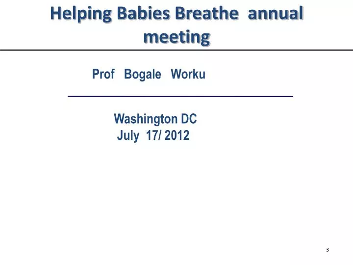 helping babies breathe annual meeting