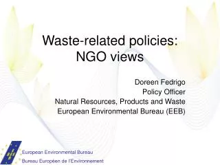 Waste-related policies: NGO views
