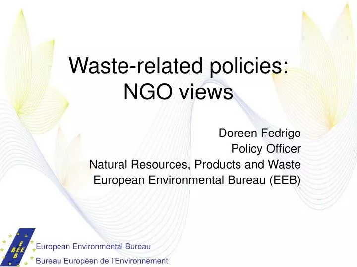 waste related policies ngo views