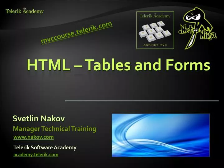 html tables and forms