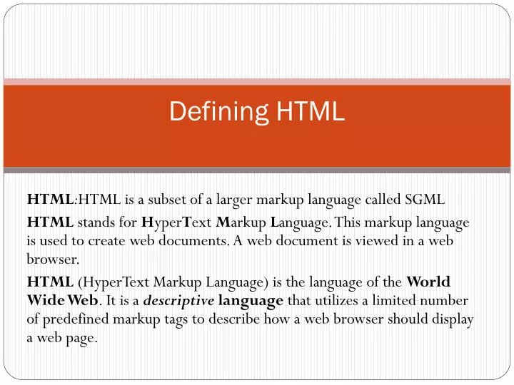 defining html