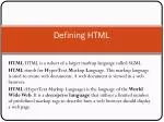 Defining HTML - slide 1