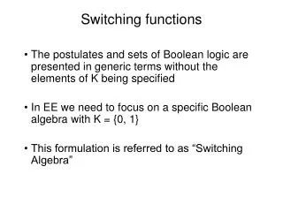 Switching functions