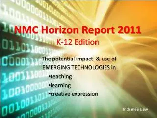 NMC Horizon Report 2011 K-12 Edition