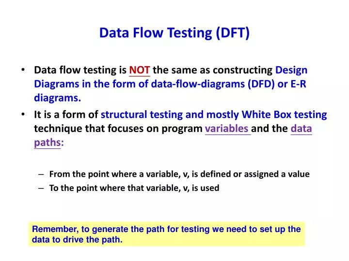 data flow testing dft