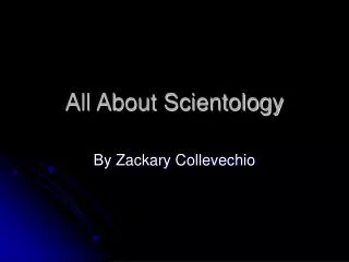 All About Scientology