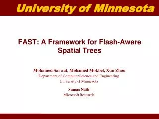 FAST: A Framework for Flash-Aware Spatial Trees