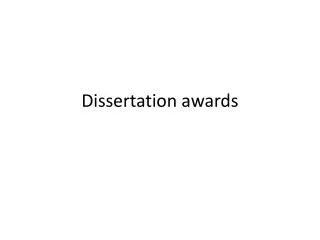 dissertation awards