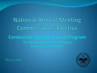 National Annual Meeting Commissioner Elective