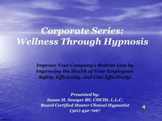 Corporate Series: Wellness Through Hypnosis