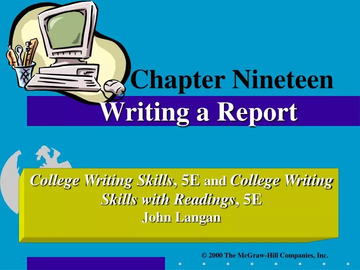 chapter nineteen writing a report