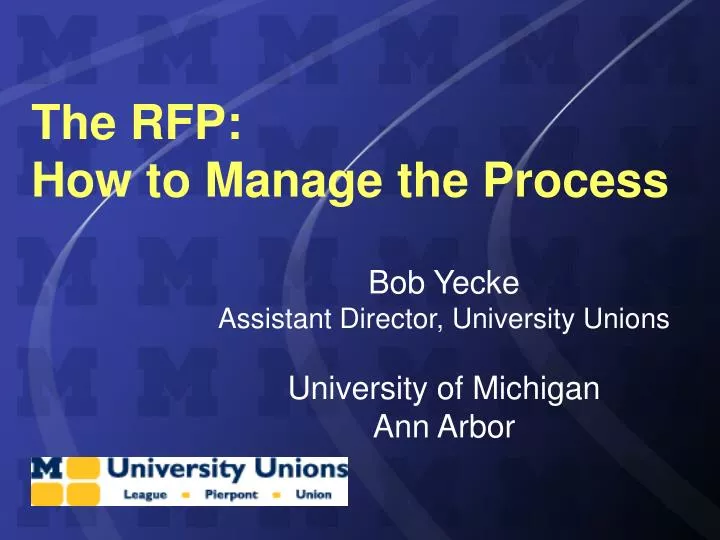 the rfp how to manage the process
