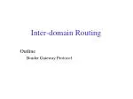 Inter-domain Routing - slide 1