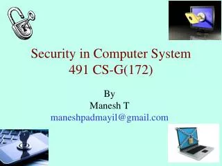 Security in Computer System 491 CS-G(172)