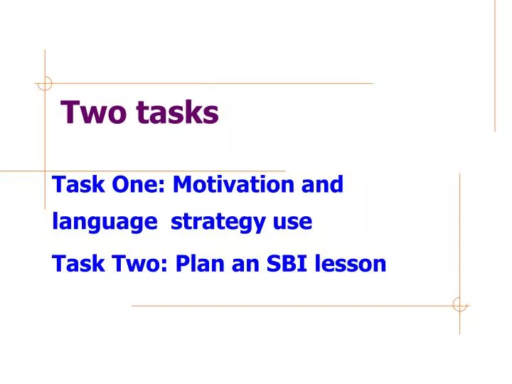 two tasks