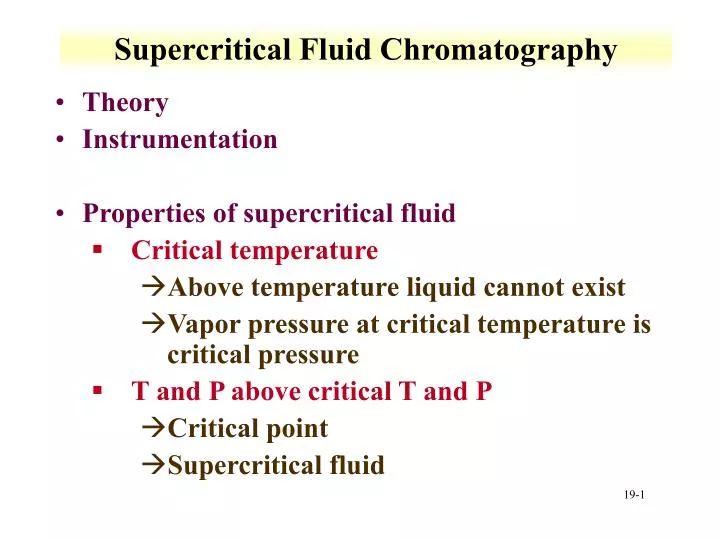 supercritical fluid chromatography