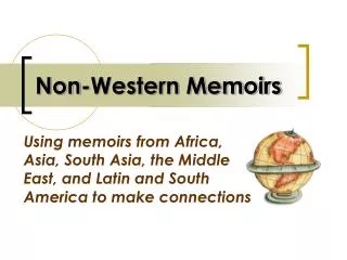 Non-Western Memoirs
