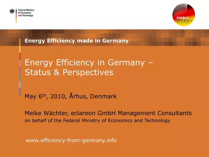 energy efficiency in germany status perspectives